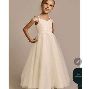 David's Bridal Cream Formal Kids